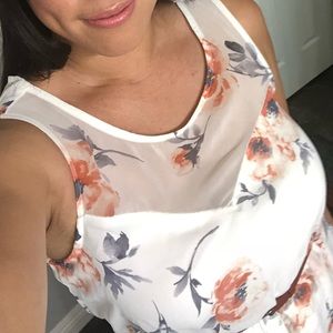 Pretty White Floral Dress